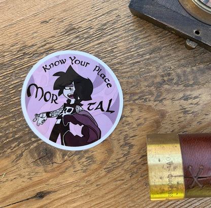 Kid "Know Your Place, Mortal" Sticker