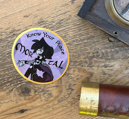 Kid "Know Your Place, Mortal" Sticker